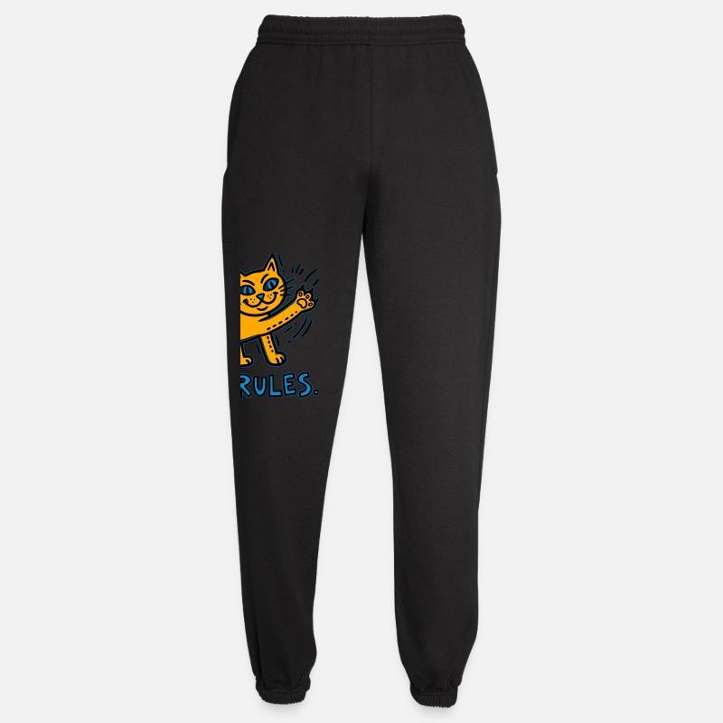 Cat Rebellion No Rules - Unisex Joggers - black