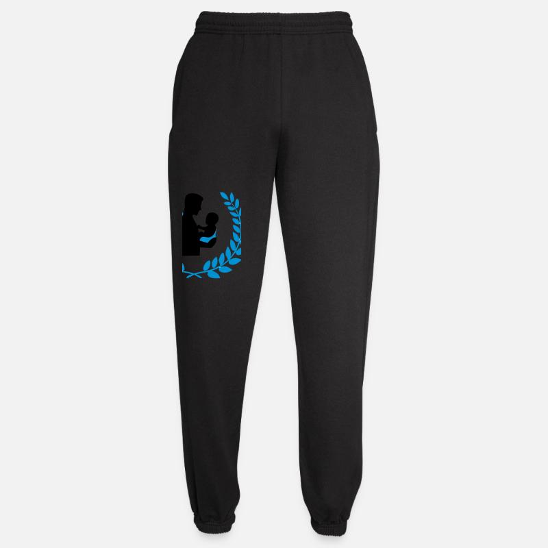 Stolzer Vater Baby Kranz Logo - Unisex Jogginghose - Schwarz