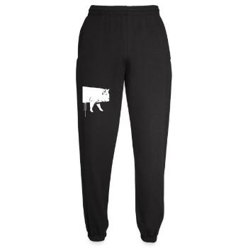 Vecteur de Streetwear Graffiti de cochon - Pantalon de jogging unisexe - noir - Devant - AI Model Female 172 light (172cm)
