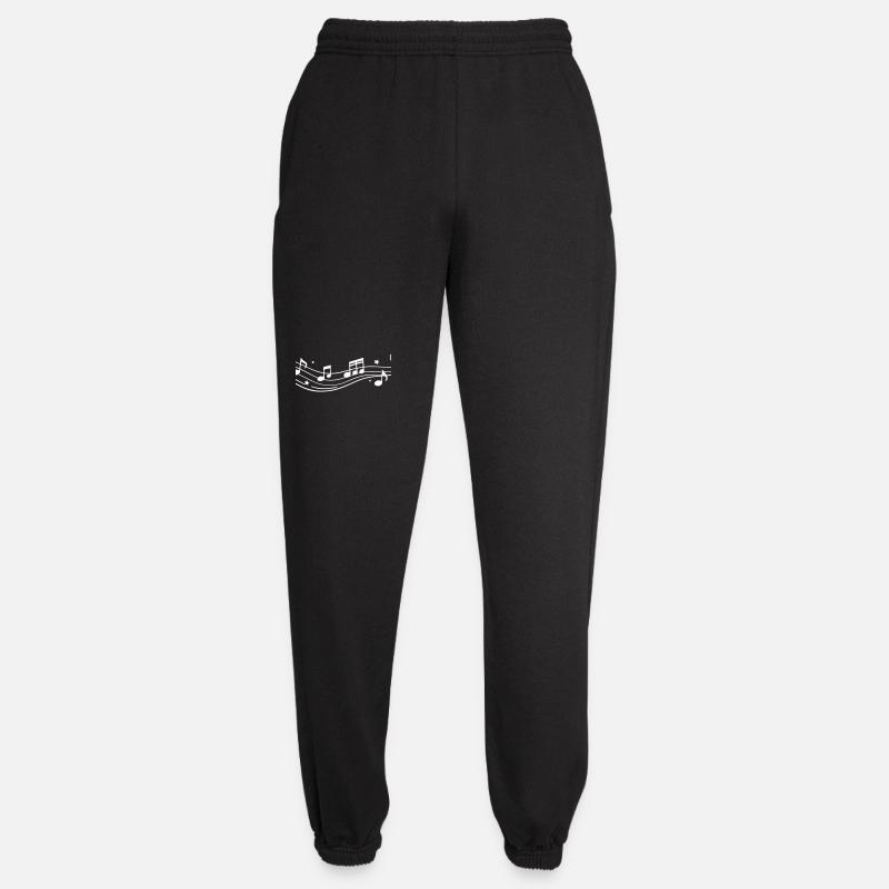 Musical Notes Melody Clefs - Unisex Joggers - black