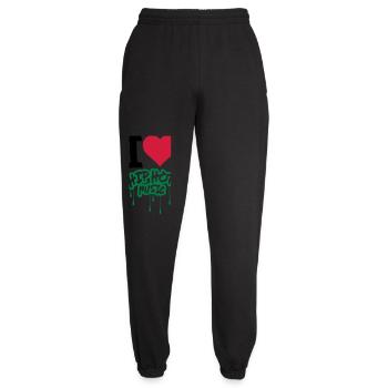 J’adore la musique hip hop - Pantalon de jogging unisexe - noir - Devant - AI Model Female 172 light (172cm)