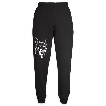 Australian Kelpie head "Black Edition" - Unisex Joggers - black - Front - AI Model Female 172 light (172cm)