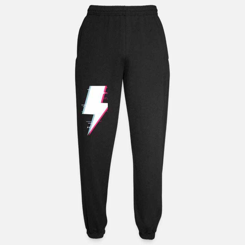 Lightning Style Rétro Éclairage numérique - Pantalon de jogging unisexe - noir