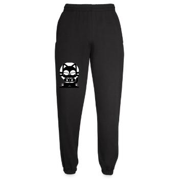 Zen Katze Meditation Minimal Design - Unisex Jogginghose - Schwarz - Vorne - AI Model Female 172 light (172cm)