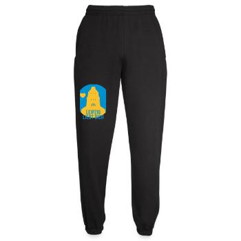 Leipzig liebt dich - Unisex Jogginghose - Schwarz - Vorne - AI Model Female 172 light (172cm)