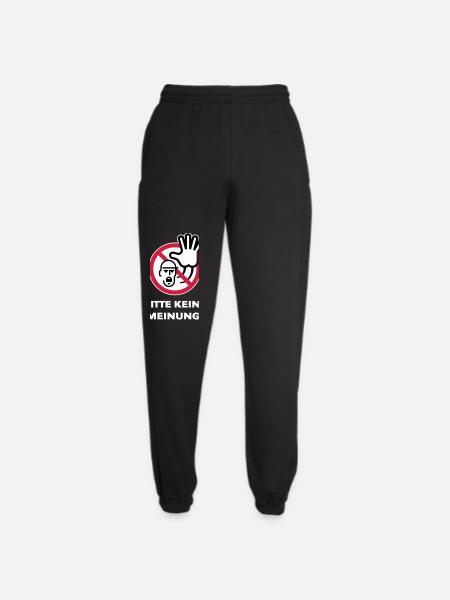 Bitte Keine Meinung! (Warnzeichen Warnschild / 3C) - Unisex Jogginghose - Schwarz