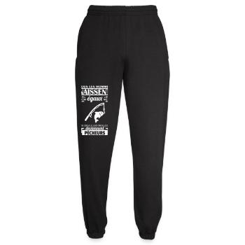 All men are born equal fisherman Fishing - Unisex Joggers - black - Front - AI Model Female 172 light (172cm)