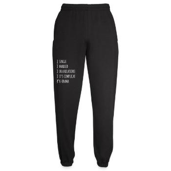 Single married in a relationship k-drama - Unisex Jogginghose - Schwarz - Vorne - AI Model Female 172 light (172cm)