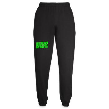 If Makes You Happy Sense Others Spruch Glück Frei - Unisex Joggers - black - Front - AI Model Female 172 light (172cm)
