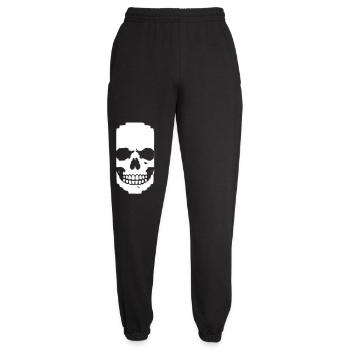 Skull Skull Pixel Art - Unisex Joggers - black - Front - AI Model Female 172 light (172cm)