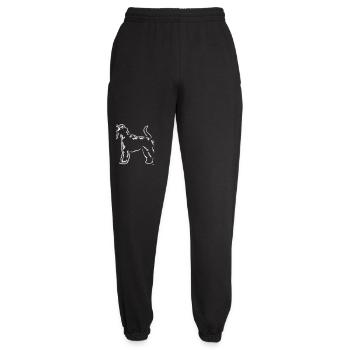 Kerry Blue Terrier "Black Edition" - Unisex Jogginghose - Schwarz - Vorne - AI Model Female 172 light (172cm)