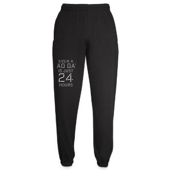 Even A Bad Day Is Just 24 Hours Motivierend Spruch - Unisex Jogginghose - Schwarz - Vorne - AI Model Female 172 light (172cm)