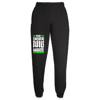Weird Teachers Build Character Funny Teacher Logo - Unisex Joggers - black - Front - AI Model Female 172 light (172cm)