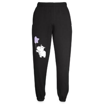 Cute Hippo Star Balloon Party - Unisex Joggers - black - Front - AI Model Female 172 light (172cm)