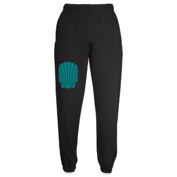 Türkise Muschel Grafik Strandmotiv - Unisex Jogginghose - Schwarz - Vorne - AI Model Female 172 light (172cm)