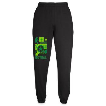 Motif de football durable avec un accent sur l’environnement - Pantalon de jogging unisexe - noir - Devant - AI Model Female 172 light (172cm)