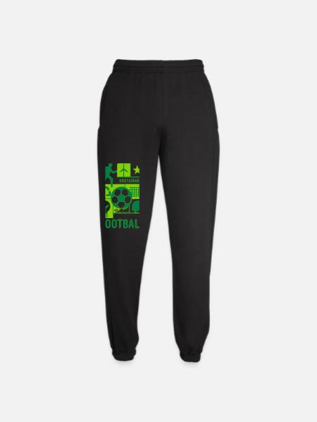 Sustainable football motif with an environmental focus - Unisex Joggers - black