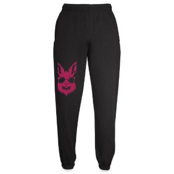 Rosa Sonnenbrillenhase - Unisex Jogginghose - Schwarz - Vorne - AI Model Female 172 light (172cm)