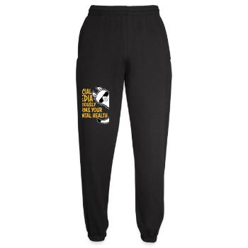 Social Media Seriously Harms Mental Health Lama - Unisex Jogginghose - Schwarz - Vorne - AI Model Female 172 light (172cm)
