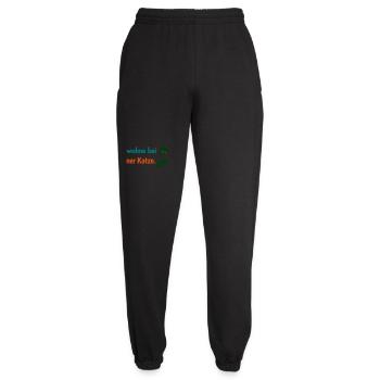 Ich wohne bei meiner Katze – Lustiges Katzenmotiv  - Unisex Jogginghose - Schwarz - Vorne - AI Model Female 172 light (172cm)