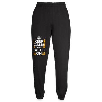 Keep Calm And Castle On - Unisex Joggers - black - Front - AI Model Female 172 light (172cm)