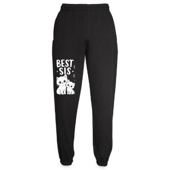 Best Sis Beste Schwester Schwestern Süße Katzen - Unisex Jogginghose - Schwarz - Vorne - AI Model Female 172 light (172cm)