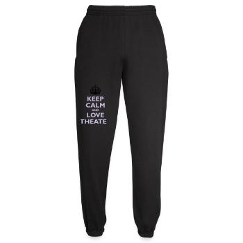 Keep Calm & Love Theater - Pantalon de jogging unisexe - noir - Devant - AI Model Female 172 light (172cm)