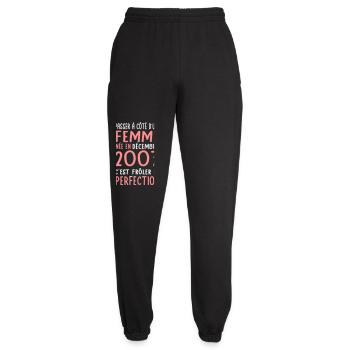 18th birthday - born in December 2007 - Unisex Joggers - black - Front - AI Model Female 172 light (172cm)