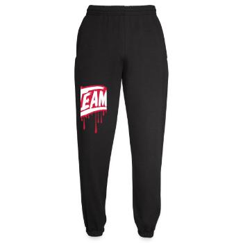 Team Graffiti - Unisex Jogginghose - Schwarz - Vorne - AI Model Female 172 light (172cm)
