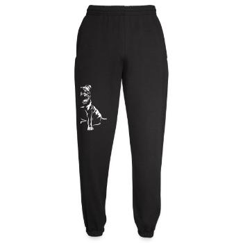 Vieux bouledogue anglais « Black Edition » - Pantalon de jogging unisexe - noir - Devant - AI Model Female 172 light (172cm)