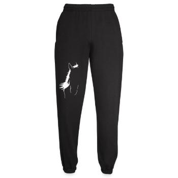 Art de la silhouette de cheval élégant - Pantalon de jogging unisexe - noir - Devant - AI Model Female 172 light (172cm)