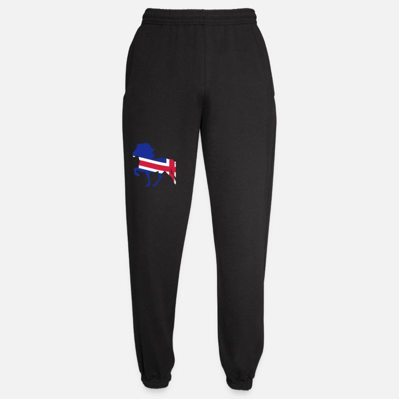 Drapeau islandais pour les chevaux - Pantalon de jogging unisexe - noir