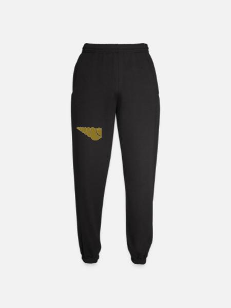 Spiral Snail Olive Motif - Unisex Joggers - black