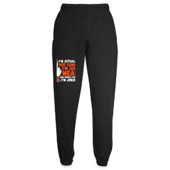 Möwe Mittelfinger Not Funny Mean People Think Joke - Unisex Jogginghose - Schwarz - Vorne - AI Model Female 172 light (172cm)