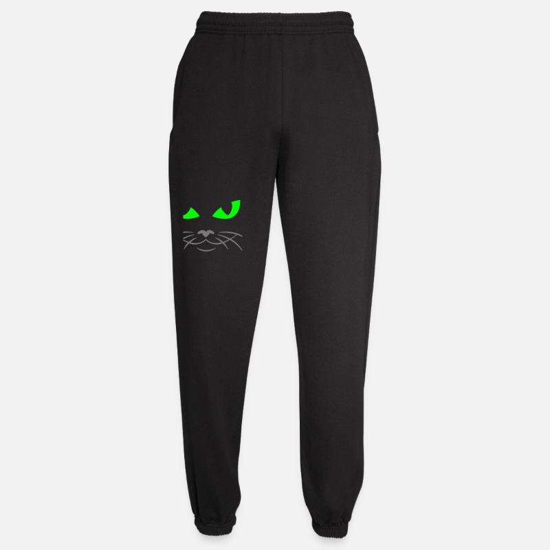 cat face - katzengesicht - Unisex Jogginghose - Schwarz