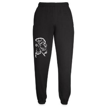 Pudel Kopf "Black Edition" - Unisex Jogginghose - Schwarz - Vorne - AI Model Female 172 light (172cm)