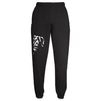 Flat-coated Retriever Kopf "Black Edition" - Unisex Jogginghose - Schwarz - Vorne - AI Model Female 172 light (172cm)