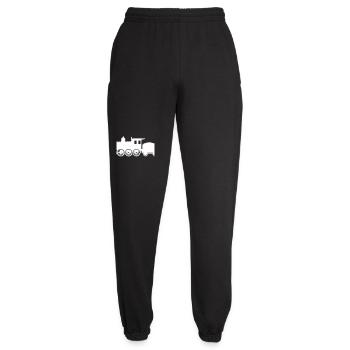Dampflok Silhouette - Unisex Jogginghose - Schwarz - Vorne - AI Model Female 172 light (172cm)