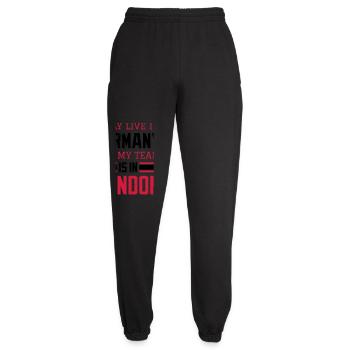London - Unisex Jogginghose - Schwarz - Vorne - AI Model Female 172 light (172cm)