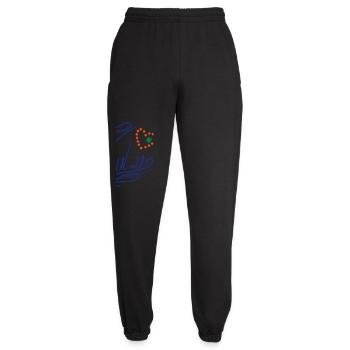 Lulu with heart and shamrock - Unisex Joggers - black - Front - AI Model Female 172 light (172cm)