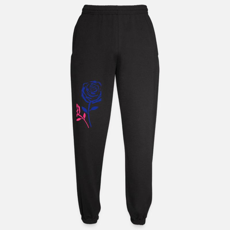 Rose Duo Rose Néon Violet - Pantalon de jogging unisexe - noir