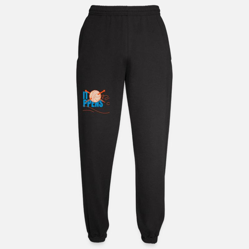 Knit Happens Logo Strickdesign - Unisex Jogginghose - Schwarz