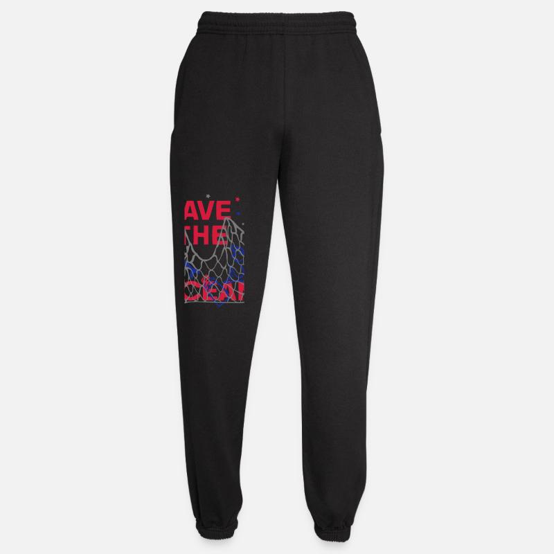 saves the seas, dolphin - Unisex Joggers - black