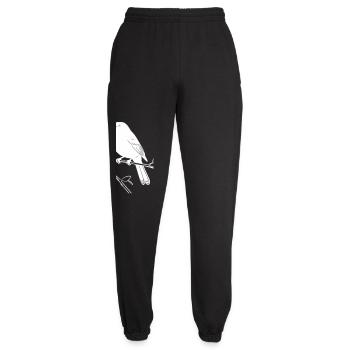 Bird silhouette on branch - Unisex Joggers - black - Front - AI Model Female 172 light (172cm)