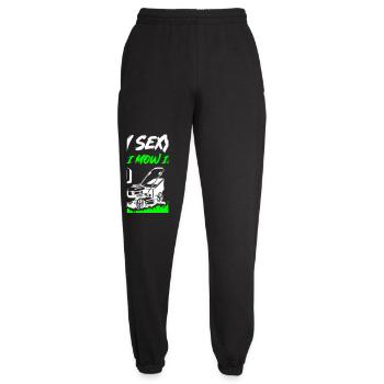 I_Am_Sexy_And_I_Mow_It_Dad - Unisex Jogginghose - Schwarz - Vorne - AI Model Female 172 light (172cm)