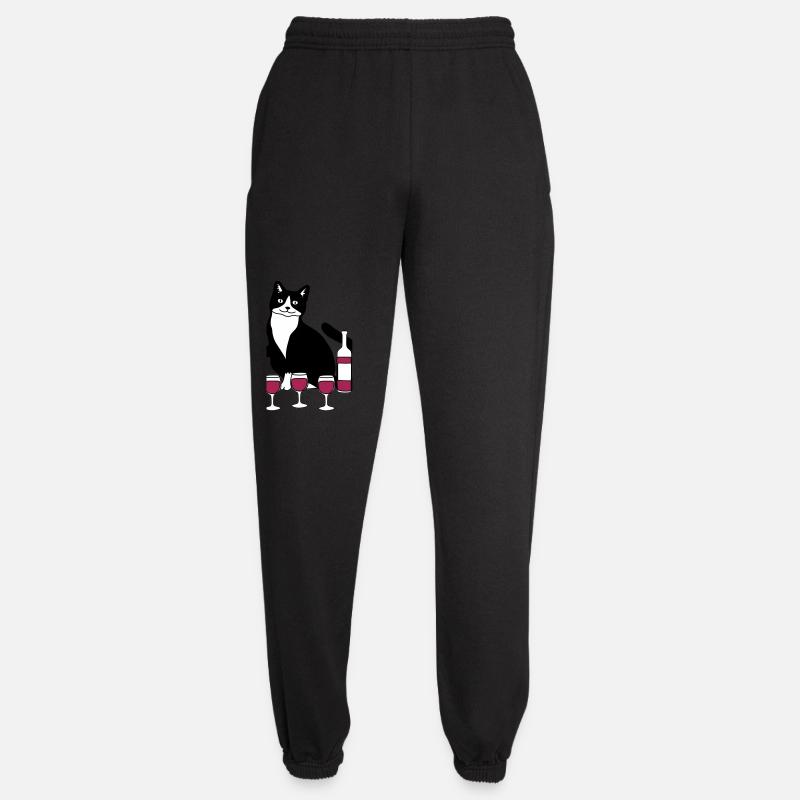 Katzenweinglas - Unisex Jogginghose - Schwarz