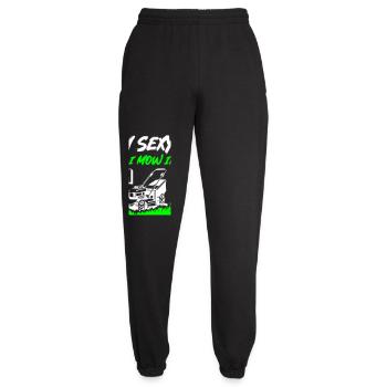 I_Am_Sexy_And_I_Mow_It_Mom - Unisex Jogginghose - Schwarz - Vorne - AI Model Female 172 light (172cm)