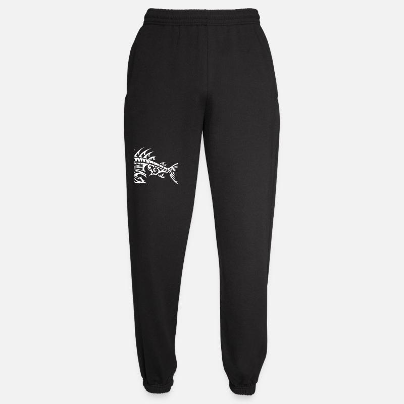 Os de poisson Piranha Tribal - Pantalon de jogging unisexe - noir