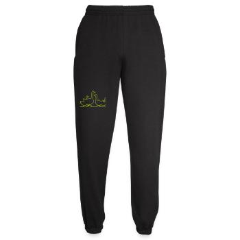 Duck Family Line Art Neon - Unisex Joggers - black - Front - AI Model Female 172 light (172cm)