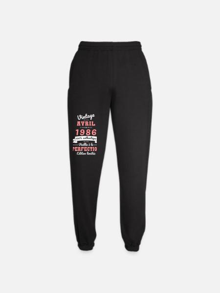 40 Jahre Jubiläum – Jahrgang – April 1986 - Unisex Jogginghose - Schwarz